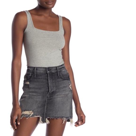 BP. Square Neck Tank Bodysuit - Picture 1 of 7